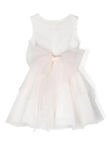 Mimilù Flared jurk met bloemenpatch - Roze