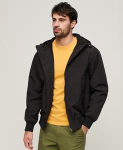 Superdry Mannen Surplus Nylon Bomberjack met Capuchon Zwart