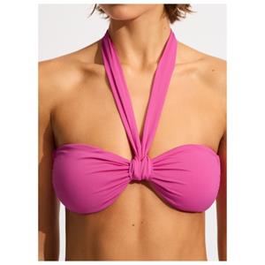 Seafolly - Women's Seafolly Collective Sash Tie Front Bandeau - Bikinitop, roze