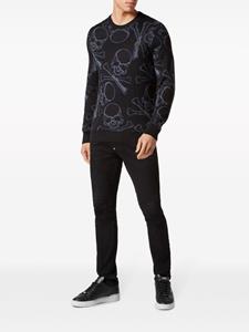 Philipp Plein Trui met jacquard - Zwart