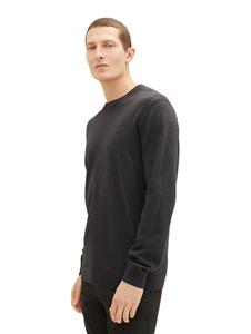 TOM TAILOR Strickpullover BASIC CREWNECK aus Baumwolle