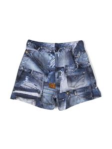 chiaraferragnikids Chiara Ferragni Kids Shorts met print - Blauw
