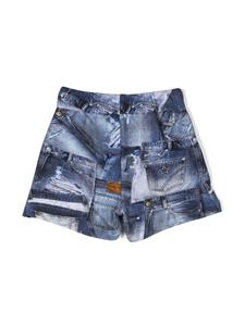 Chiara Ferragni Kids Shorts met print - Blauw