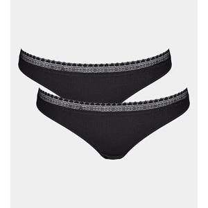 Sloggi String met kant, model 'Go Ribbed'