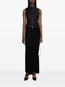 Courrèges Heritage crepe mid-length skirt - Zwart