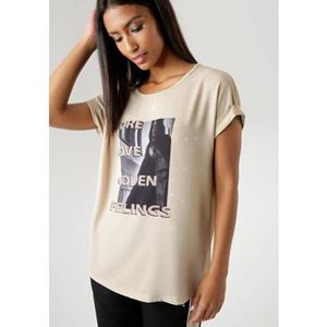 Aniston SELECTED Shirtbluse, mit Fotoprint und Glitzersteinen - NEUE KOLLEKTION