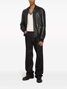 dolce&gabbana Dolce & Gabbana Katoenen jeans met wijde pijpen en logo applicatie - Zwart