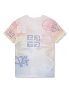 givenchykids Givenchy Kids Katoenen T-shirt met logoprint - Blauw