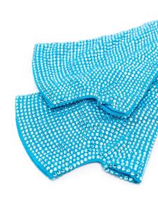 giuseppedimorabito Giuseppe Di Morabito Mesh handschoenen verfraaid met kristallen - Blauw
