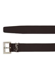 saintlaurent Saint Laurent Cassandre leren riem - Bruin