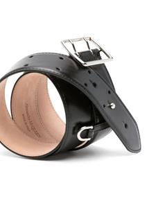alexandermcqueen Alexander McQueen Leren gespriem - Zwart