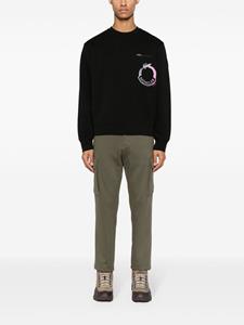 Moncler logo-print drop-shoulder sweatshirt - Zwart