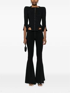 Mugler Flared broek met uitgesneden details - Zwart
