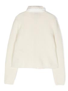 monclerenfant Moncler Enfant Ribgebreid gevoerd jack - Wit