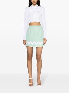Patou Wave tweed mini-rok - Groen