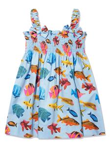 rachelriley Rachel Riley Jurk met tropische print - Blauw