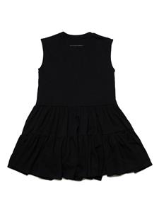 MM6 Maison Margiela Kids Jurk met logoprint - Zwart