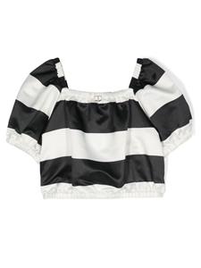 TWINSET Kids Gestreepte blouse - Zwart