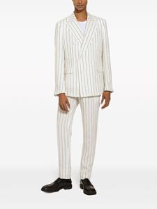 dolce&gabbana Dolce & Gabbana Linnen broek met krijtstreep - Wit