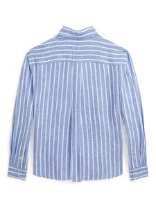 poloralphlaurenkids POLO RALPH LAUREN KIDS Gestreept shirt met geborduurd logo - Blauw