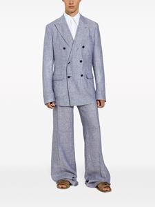 dolce&gabbana Dolce & Gabbana Straight linnen broek - Grijs