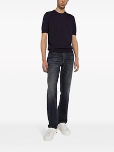 dolce&gabbana Dolce & Gabbana Zijden gebreide top met geborduurd logo - Blauw