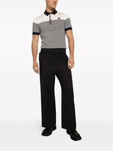 dolce&gabbana Dolce & Gabbana Gestreept poloshirt met geborduurd logo - Wit