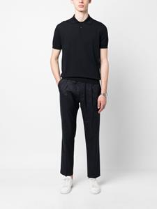 Malo Fijngebreid poloshirt - Blauw
