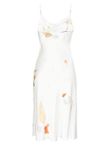 fengchenwang Feng Chen Wang Midi-jurk met bloemenprint - Wit