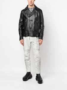 Balmain Leren broek - Wit