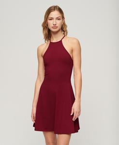 Superdry Vrouwen Fit & Flare Mini-jurk van Jersey Rood