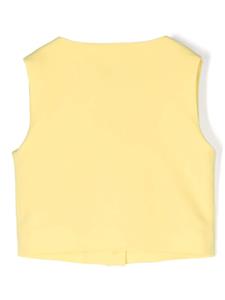 msgmkids MSGM Kids Gilet met geborduurd logo - Geel
