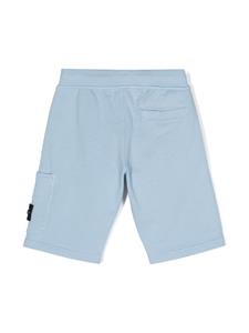 Stone Island Junior Compass-badge shorts - Blauw
