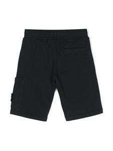 stoneislandjunior Stone Island Junior Katoenen cargo shorts met Compass-logopatch - Blauw