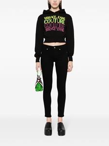 versacejeanscouture Versace Jeans Couture Hoodie met logoprint - Zwart
