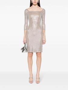 giuseppedimorabito Giuseppe Di Morabito Midi-jurk verfraaid met kristallen - Beige