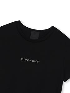 givenchykids Givenchy Kids Katoenen T-shirt met logo - Zwart