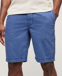 Superdry Mannen Officer Chinoshort Blauw