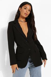 Boohoo Getailleerde Blazer, Black