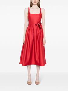 marchesanotte Marchesa Notte Midi-jurk met bloemenpatch - Rood