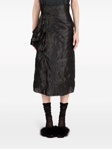maisonmargiela Maison Margiela Lurex gedrapeerde midi-rok - Zwart