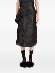 Maison Margiela Lurex gedrapeerde midi-rok - Zwart