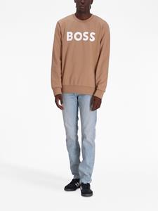 BOSS Sweater van biologisch katoen - Bruin