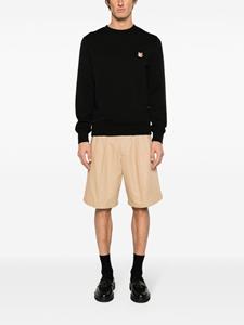 maisonkitsuné Maison Kitsuné Sweater met patch - Zwart