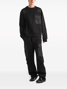 Prada Sweater met vlakken - Zwart