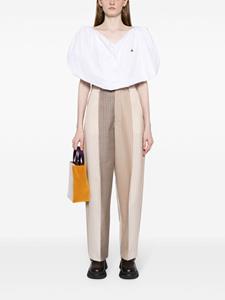 Marni Broek met krijtstreep - Bruin