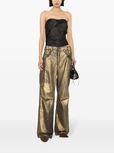 R13 Jeans met wijde pijpen - Goud