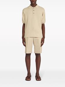 Ferragamo Poloshirt met logoplakkaat - Beige