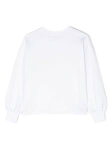 msgmkids MSGM Kids Katoenen sweater met logo - Wit