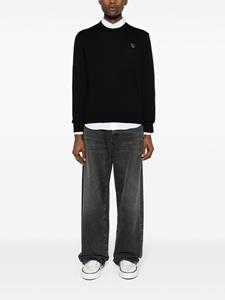 maisonkitsuné Maison Kitsuné Trui met patch - Zwart